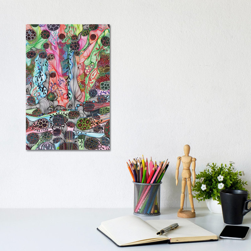 " Fluid " by Noemi Ibarz Painting Print, 12" H x 8" W x 0.75" D
