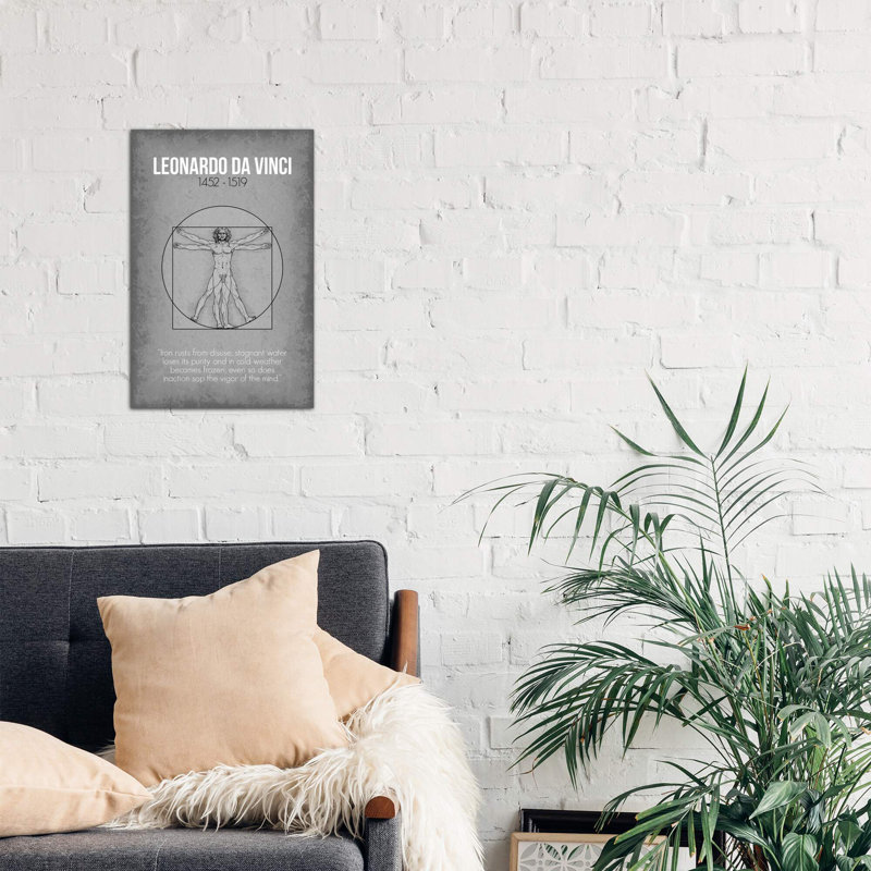 Leonardo Da Vinci - Wrapped Canvas Print, 152.5 cm H x 101.5 cm W