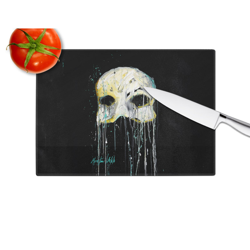 Mysterious Mask Glass Cutting Board