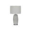 Lighting, 25 po, lampe de table, céramique grise, abat-jour gris, moderne
