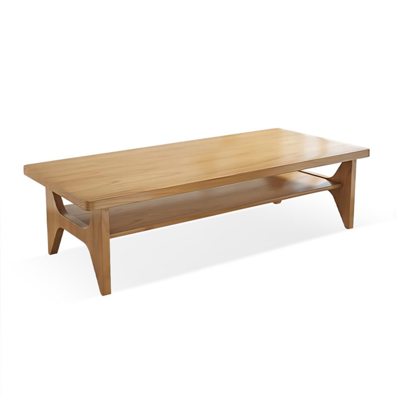Bureau rectangulaire en bois massif Burlywood, H 30,71 po x l 70,87 po x P 31,5 po