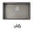 Bright STYLISH 30 inch Single Bowl Undermount Kitchen Sink with Grid and Basket Strainer-44650991-131083833