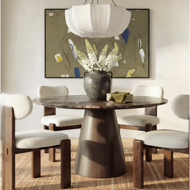 Rio 1 - Light Linen Bowl Shade Pendant, 11.02" H x 31.49" W x 31.49" D