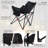 2 Pack Portable Camping Chairs With Folding Table, Oversized Lawn Chair Set For Beach, Picnic, Outdoor Sports, Fishing, Rv Travel-1351853228