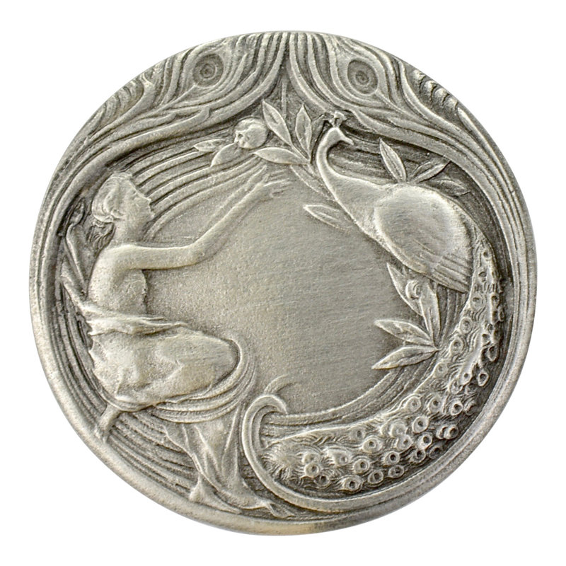 All Creatures Mushroom Knob, Antique Pewter