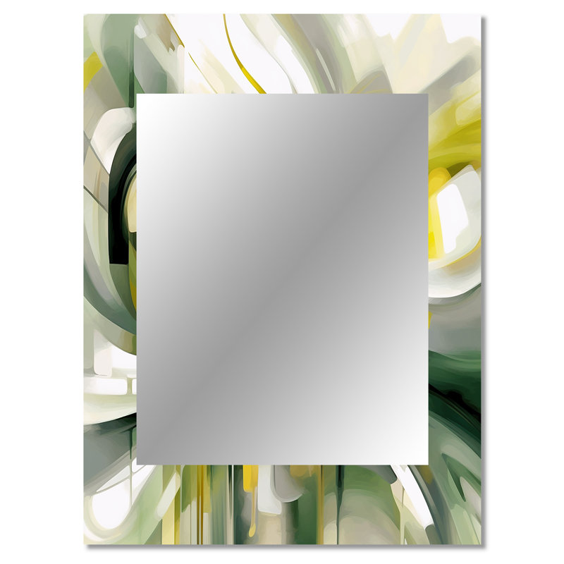 Dynamic Waveforms II - Scandinavian Wall Mirror, Scandinavian Decorative Mirror, Printed Metal Art, 40" x 30"