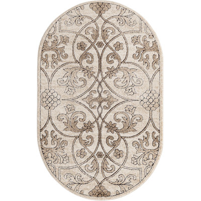 Tapis à motif floral Dathon