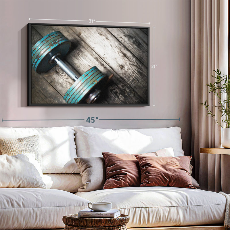 «Dumbbell Wall Art», H 21 po x l 31 po