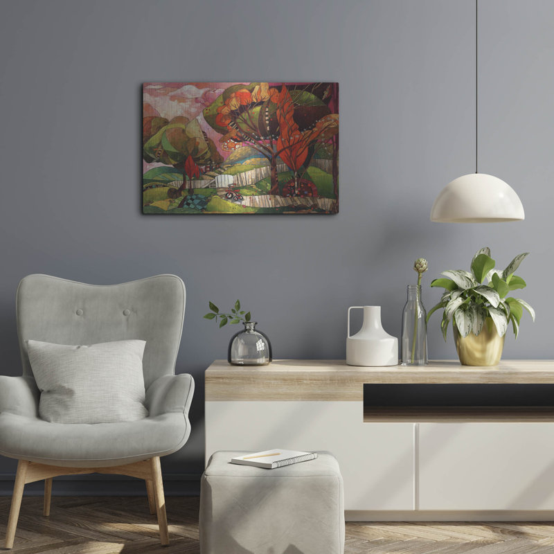 Art mural en métal «The Big Backyard» par David Galchutt Lark Manor ™, H 16 po x l 24 po