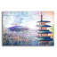 «Japon au coucher du soleil» par Marc Todd, art mural en verre acrylique-1882290944