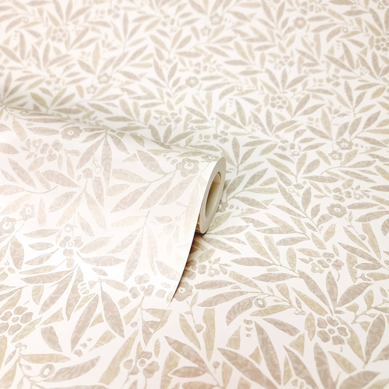 Papier peint rabanne neutre Ditsy Leaves