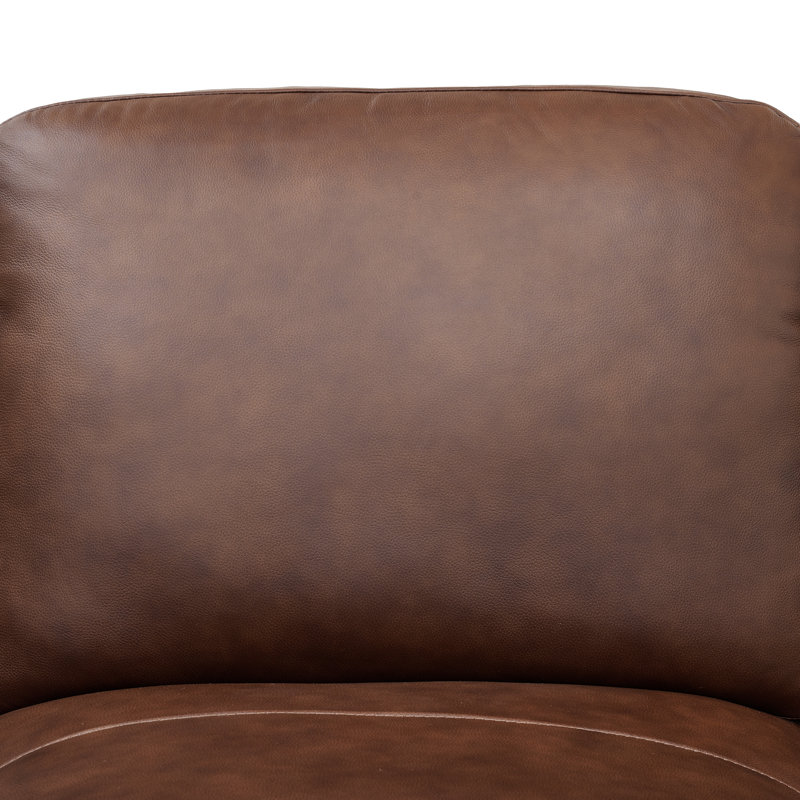 Canapé modulaire en cuir véritable 6 pièces Gabriel, Cuir véritable chocolat