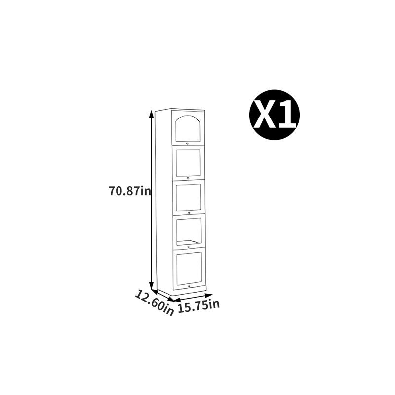 Berta, (5 tablettes) H 70,87 po x l 15,75 po x P 12,6 po