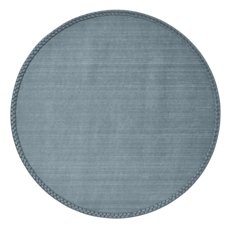 Lexington Blue Vinyl Round Placemats, Set of 4