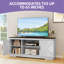 Console télé 59 po avec armoire X-Bar, compartiment central avec tablette réglable, gestion des câbles-1215108264