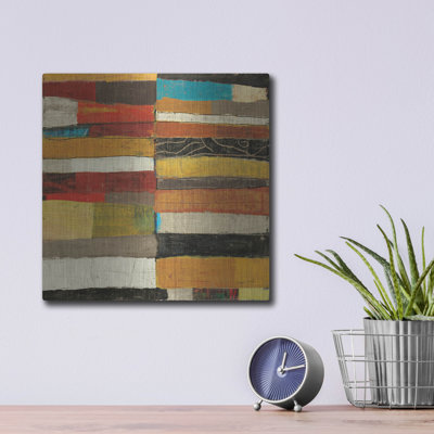 Luxe Metal Art 'Eileen 5 V2' by Cheryl Warrick Metal Wall Art, 12" x 12"