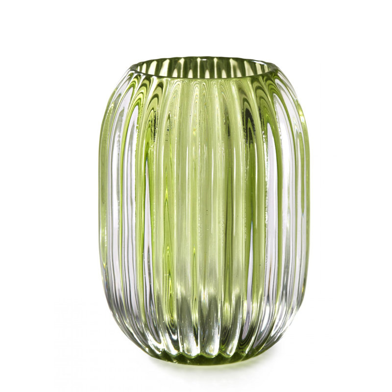 Petit porte-votive en verre, Vert
