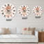 Lune et soleil en forme de terre cuite rétro II - horloge murale moderne-60328800
