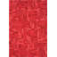 Tapis rouge en coton noué à la main Issai