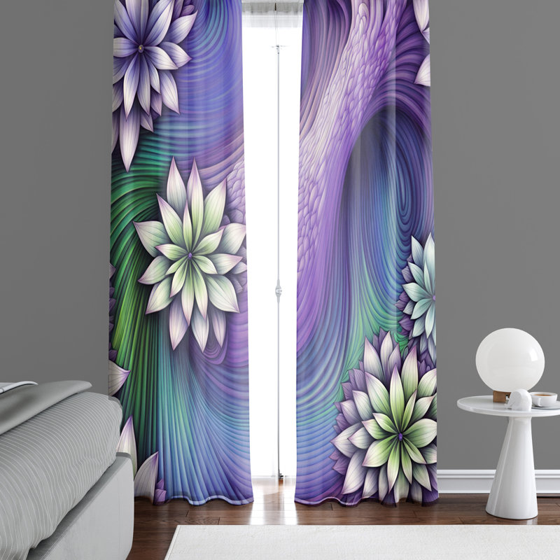 Paire de rideaux semi-transparents Edion, L 40 po x L 61 po