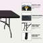 Table pliante de 8 pi, table en plastique portative pour le camping, pique-niques, fêtes, table pliable à charge élevée-1650074634-1650074635