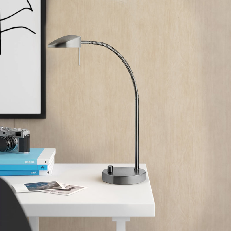 Milan Metal Arched Lamp, Brushed Steel