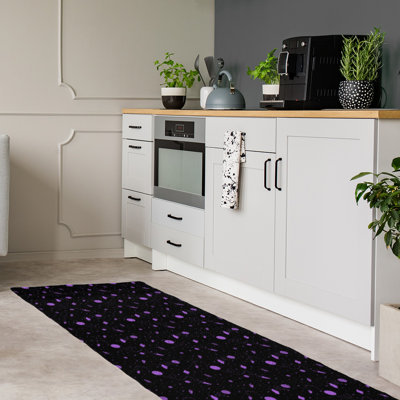 Tapis extérieur espace noir/mauve zone