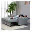 Canapé-lit moderne convertible 3 en 1 avec canapé-lit, canapé-lit convertible, futon avec 2 coussins et poches de rangement latérales, dossier réglable pour le salon