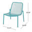 Chaises d'appoint empilables en maille métallique Bisso-1244245638