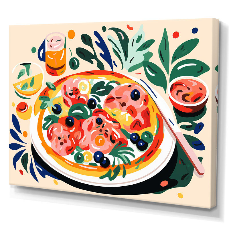 Henri Henri Matisse Style pizza impressionniste V - Art mural pizza, H 12 po x l 20 po x P 1 po