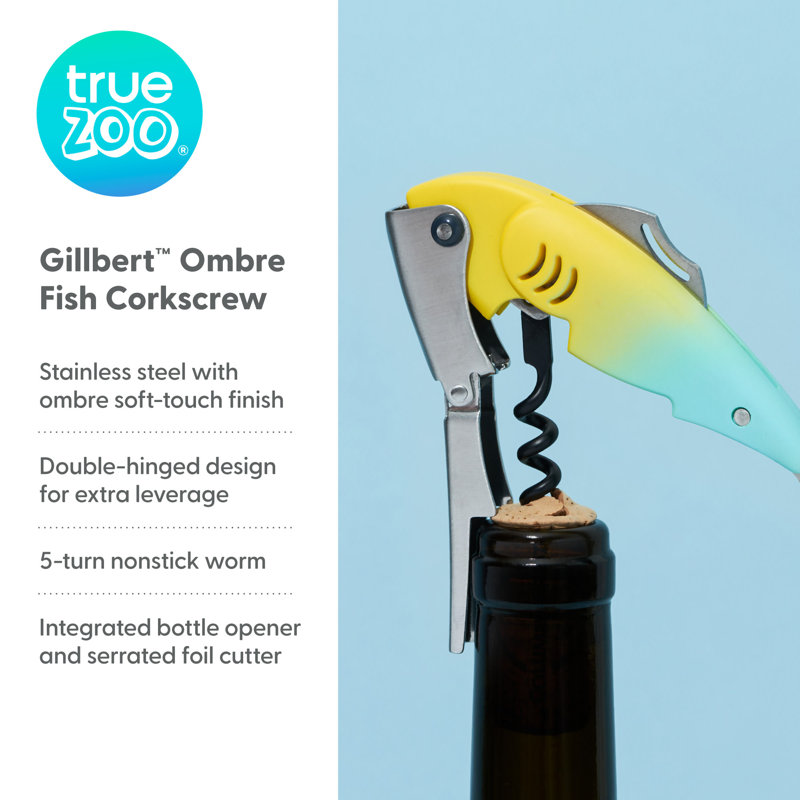 TrueZOO Gilbert Fish Corkscrew, Yellow