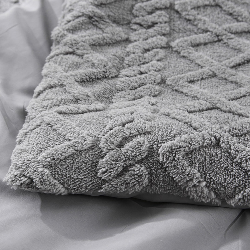Polyester Comforter, Gray, Twin Comforter + 1 Twin Shams