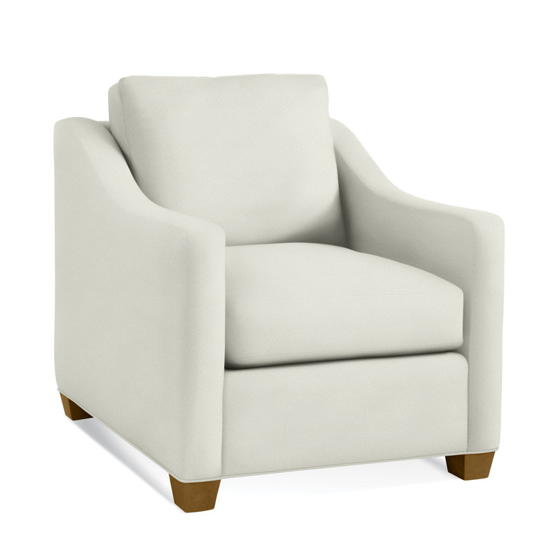 Oliver Chair, Havana Finish, Light Blue Performance Fabric; 0851-55