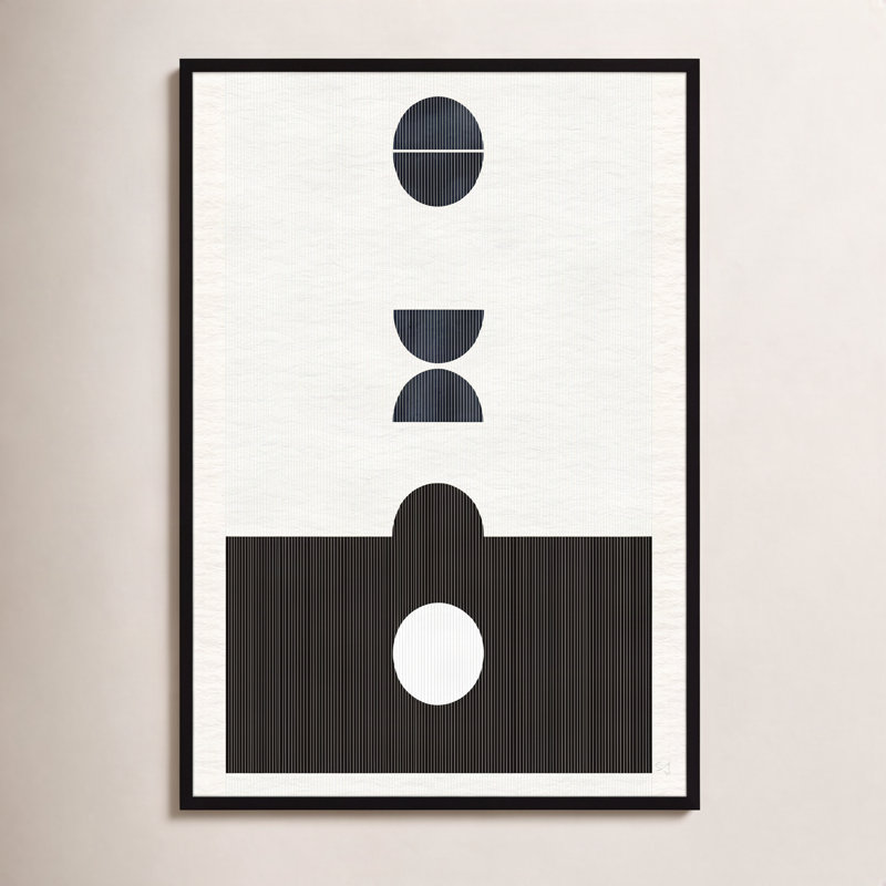 Eclipse I Print by Susan Jill, 41.5" H x 29.5" W x 0.75" D, Satin Black Framed