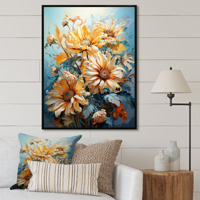 Azure Fields Sunflowers V sur toile