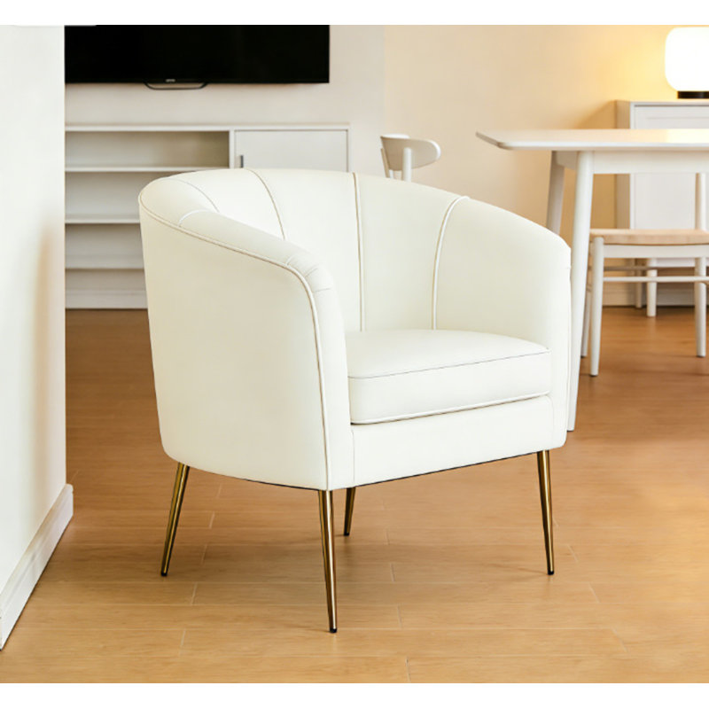 Fauteuils en microfibre blanche