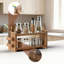 Rangement à 2 étages en bois massif avec table de café et matcha | avec porte-paille pour Matcha, dosettes, sucre, thé, tasses, agitateurs, comptoir de rangement pour tasses