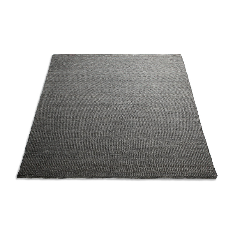Sinder Wool Area Rug in Charcoal, Rectangle 5' x 8'