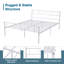Structure de grand lit avec base de lit plateforme en métal avec tête de lit et pied de lit, sommier sans sommier-350170040-312482492