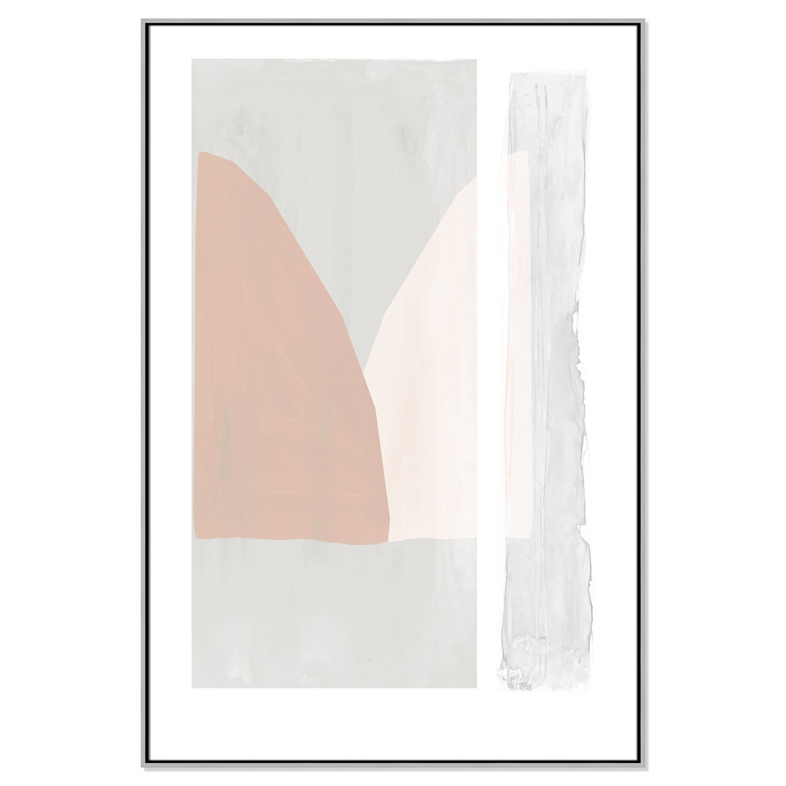 Soft and Light - Painting Print, Silver Framed Canvas, 61.5" H x 41.5" W x 2" D