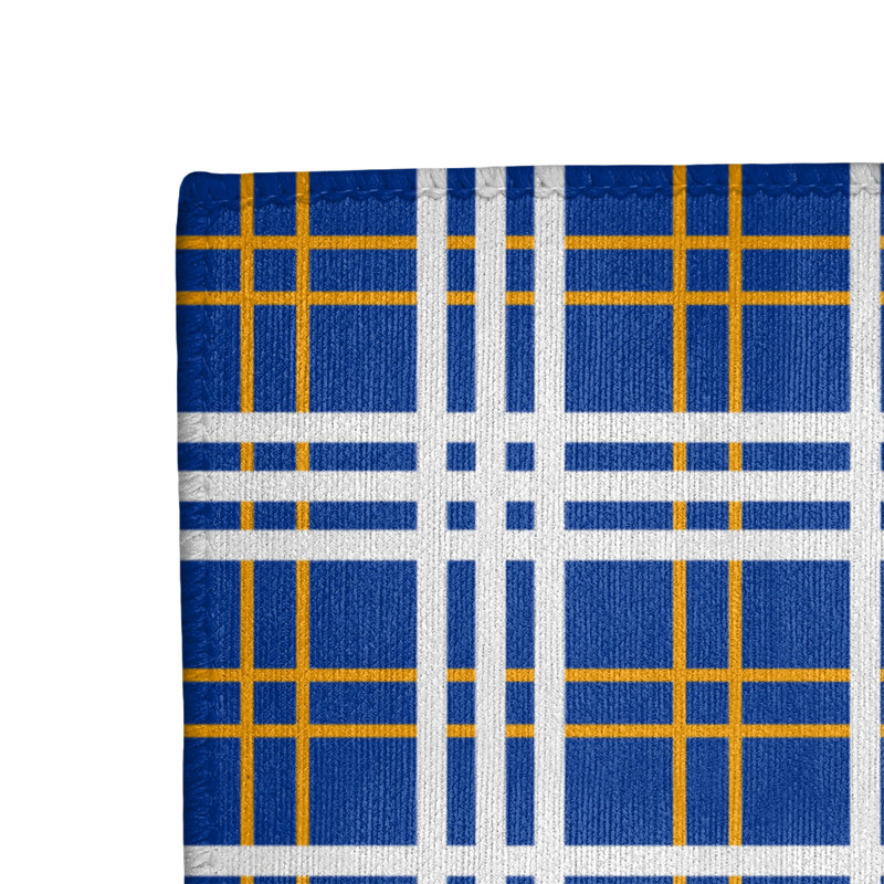 Tapis à carreaux bleu, Rectangle 9 pi x 12 pi