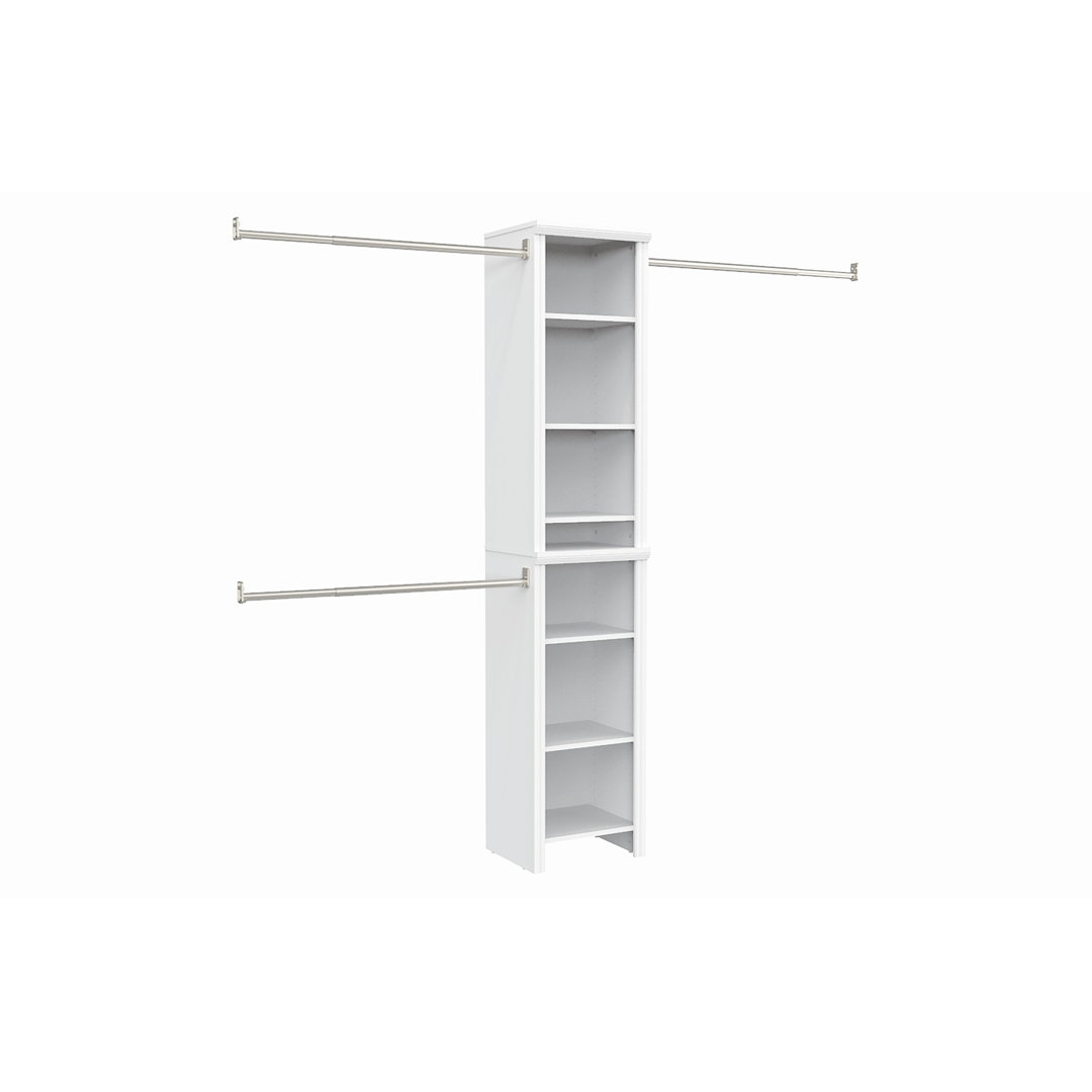 Impressions White Wood Closet System Tower Kit ClosetMaid Size: 82.46" H x 112.97" W x 14.57" D