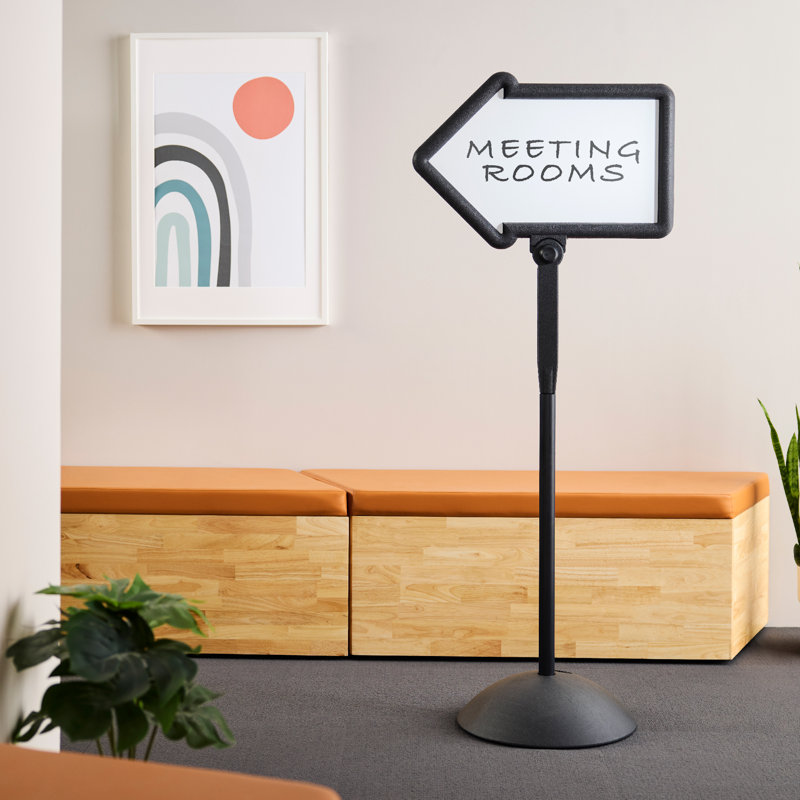 Write Way® Freestanding Dry Erase Magnetic Plastic Double-Sided Arrow Sign