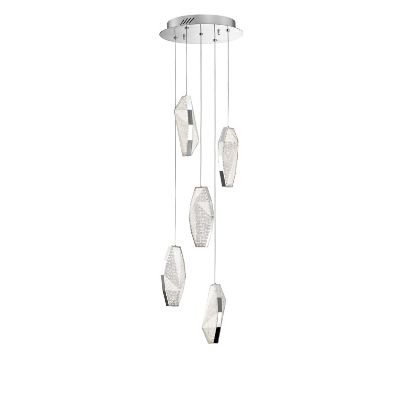 5 - Light Chrome LED Cluster Pendant