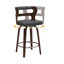 Tabouret de comptoir pivotant rembourré avec structure en bois manufacturé Deshunda-2001573786