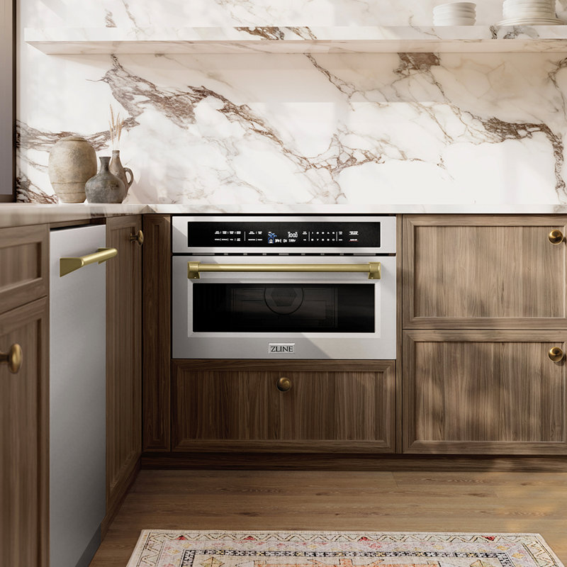 29.75" 1.6 cu ft. 1000 - Watt Convection Built-In Microwave with Sensor Cooking, Champagne Bronze