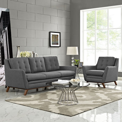Beguile Living Room Set Fabric Set of 3