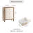 Elegant 3-Drawer Nightstand With Gold Leaf Handles-1019778029