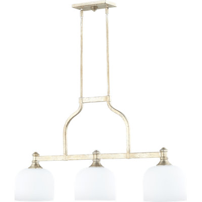 Luminaire suspendu linéaire pour îlot de cuisine 3 lumières Falbo