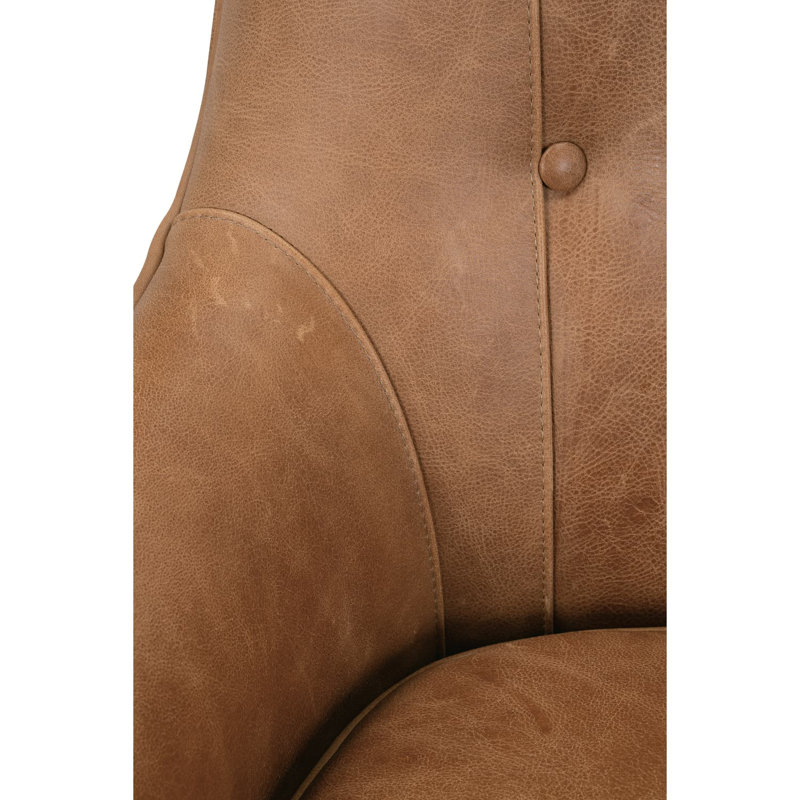 Nugget Leather Thatcher Chair
